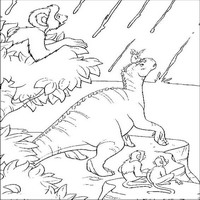 Раскраски с динозаврами - Флора