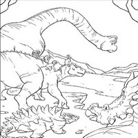 Раскраски с динозаврами - Рокси сидит
