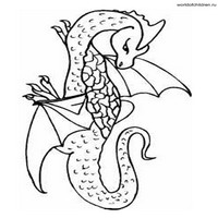 Раскраски с драконами - спина