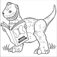 Раскраски с героями из мультфильма История игрушек (Toy Story) - динозавр