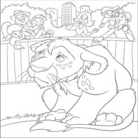 Раскраски с героями из мультфильма Большое путешествие (The Wild) - в зоопарке