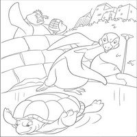 Раскраски с героями из мультфильма Большое путешествие (The Wild) - черепаха