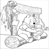 Раскраски с героями из мультфильма Винни-Пух (Winnie-the-Pooh) - перекус