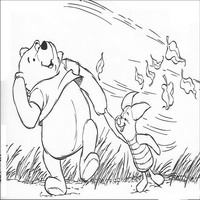 Раскраски с героями из мультфильма Винни-Пух (Winnie-the-Pooh) - ветер