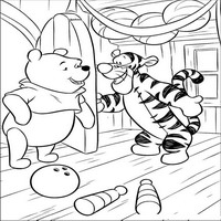 Раскраски с героями из мультфильма Винни-Пух (Winnie-the-Pooh) - в гости к тигруле