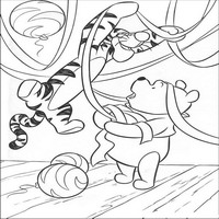 Раскраски с героями из мультфильма Винни-Пух (Winnie-the-Pooh) - подготовка к празднику