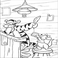 Раскраски с героями из мультфильма Винни-Пух (Winnie-the-Pooh) - письмо