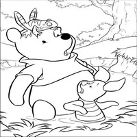Раскраски с героями из мультфильма Винни-Пух (Winnie-the-Pooh) - болото