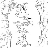 Раскраски с героями из мультфильма Винни-Пух (Winnie-the-Pooh) - висячая цепочка