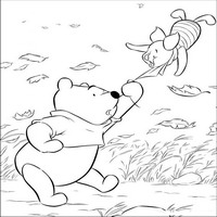 Раскраски с героями из мультфильма Винни-Пух (Winnie-the-Pooh) - легкий хрюня