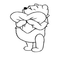 Раскраски с героями из мультфильма Винни-Пух (Winnie-the-Pooh) - винни с сердечком