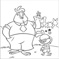 Раскраски с героями из мультфильма Цыпленок Цыпа (Chicken Little) - желудь