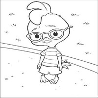 Раскраски с героями из мультфильма Цыпленок Цыпа (Chicken Little) - грусть