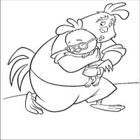 Раскраски с героями из мультфильма Цыпленок Цыпа (Chicken Little) - примирение
