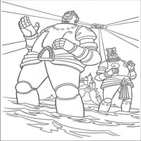 Раскраски с героями из мультфильма Атлантида (Atlantis) - роботы