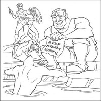 Раскраски с героями из мультфильма Атлантида (Atlantis) - заложница