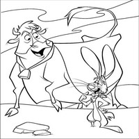 Раскраски с героями из мультфильма Не бей копытом (Home on the Range) - кролик