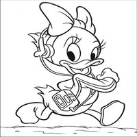 Раскраски с героями из мультфильма Дональд Дак (Donald Fauntleroy Duck) - понка