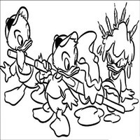 Раскраски с героями из мультфильма Дональд Дак (Donald Fauntleroy Duck) - племянники