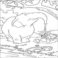 Раскраски с героями из мультфильма Дональд Дак (Donald Fauntleroy Duck) - слоны