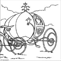 Раскраски с героями из мультфильма Золушка (Cinderella) - карета