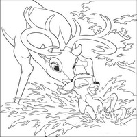 Раскраски с героями из мультфильма Бемби 2 (Bambi 2) - игра