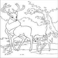 Раскраски с героями из мультфильма Бемби 2 (Bambi 2) - разговор