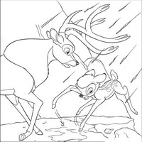 Раскраски с героями из мультфильма Бемби 2 (Bambi 2) - поймали
