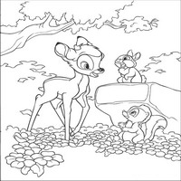 Раскраски с героями из мультфильма Бемби 2 (Bambi 2) - разговор друзей