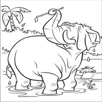 Раскраски с героями из мультфильма Книга джунглей 2 (The Jungle Book 2) - слон завет своих
