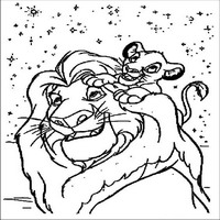 Раскраски с героями из мультфильма Король лев (The Lion King) - наследник