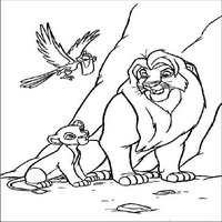 Раскраски с героями из мультфильма Король лев (The Lion King) - обучение