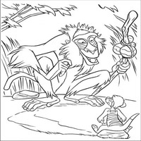 Раскраски с героями из мультфильма Король лев (The Lion King) - Мудрец и Тимон