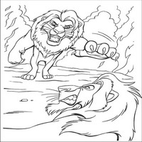 Раскраски с героями из мультфильма Король лев (The Lion King) - дядя Шрам