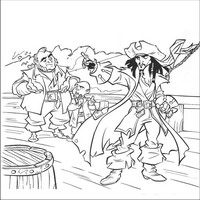 Раскраски с героями из фильма Пираты Карибского моря (Pirates of the Caribbean) - Гиббс и Джек