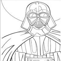 Раскраски с героями из саги Звездные войны (Star Wars) - Дарт Вейдер чувствует угрозу