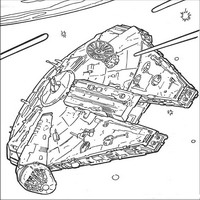 Раскраски с героями из саги Звездные войны (Star Wars) - крейсер