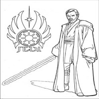 Раскраски с героями из саги Звездные войны (Star Wars) - Оби-Ван Кеноби
