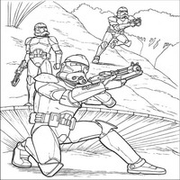 Раскраски с героями из саги Звездные войны (Star Wars) - армия клонов