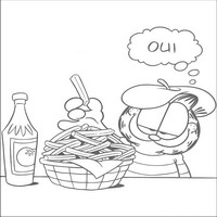 Раскраски с героями по мотивам фильма Гарфилд (Garfield) - француз