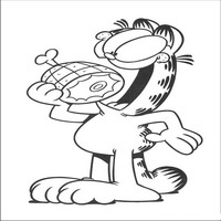 Раскраски с героями по мотивам фильма Гарфилд (Garfield) - вкуснятина