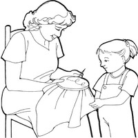 Раскраски для малышей - вышиваем с мамой