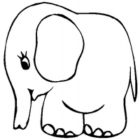 Раскраски для малышей - слон