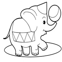Раскраски для малышей - слон