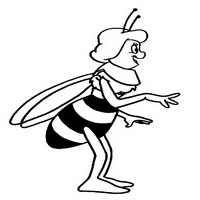 Раскраски с героями по мотивам приключений Пчелки Майи (Die Biene Maja und ihre Abenteuer) - леди пчела