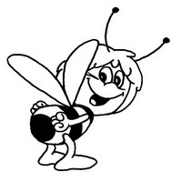 Раскраски с героями по мотивам приключений Пчелки Майи (Die Biene Maja und ihre Abenteuer) - подготовка к полету