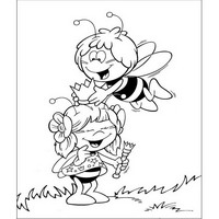 Раскраски с героями по мотивам приключений Пчелки Майи (Die Biene Maja und ihre Abenteuer) - принцесса