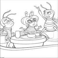 Раскраски с героями по мотивам Би Муви Медовый заговор (Bee Movie) - родители
