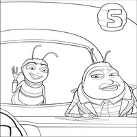Раскраски с героями по мотивам Би Муви Медовый заговор (Bee Movie) - привет