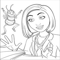 Раскраски с героями по мотивам Би Муви Медовый заговор (Bee Movie) - радость